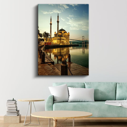 Ortaköy Camii - Boğaz Kıyısında Kanvas Tablo