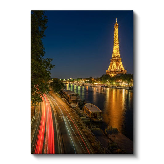 Eyfel Kulesi - Gece Işıltısı Kanvas Tablo