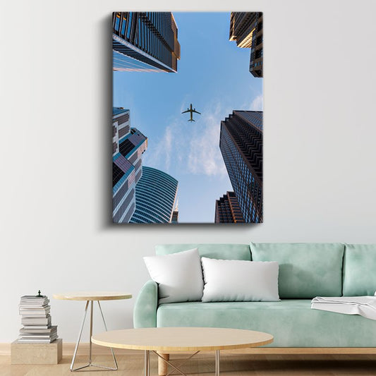 Gökdelenler Arası - Modern Şehir Perspektifi Kanvas Tablo