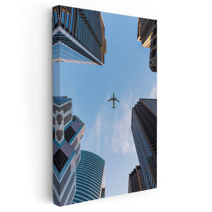 Gökdelenler Arası - Modern Şehir Perspektifi Kanvas Tablo