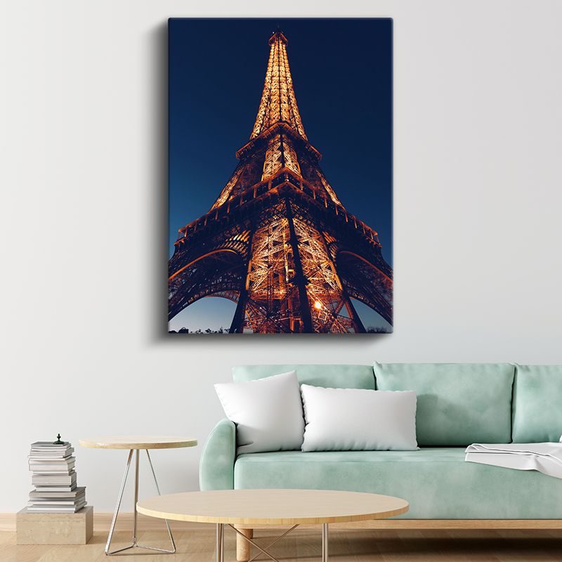 Eyfel Kulesi - Gece Işıltısı Kanvas Tablo