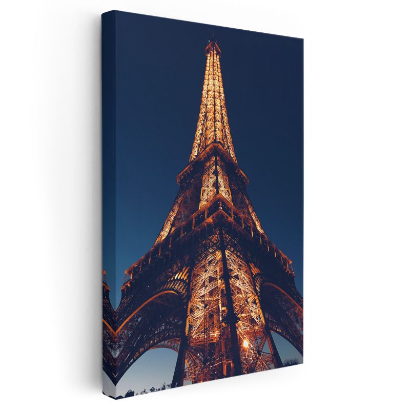 Eyfel Kulesi - Gece Işıltısı Kanvas Tablo