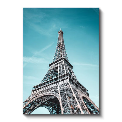 Eyfel Kulesi - Mavi Gökyüzü Altında Kanvas Tablo