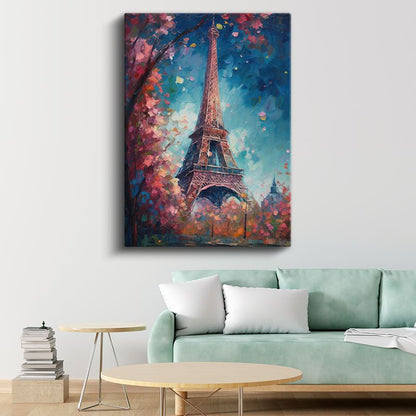 Eyfel Kulesi - Sonbahar Renkleri Kanvas Tablo