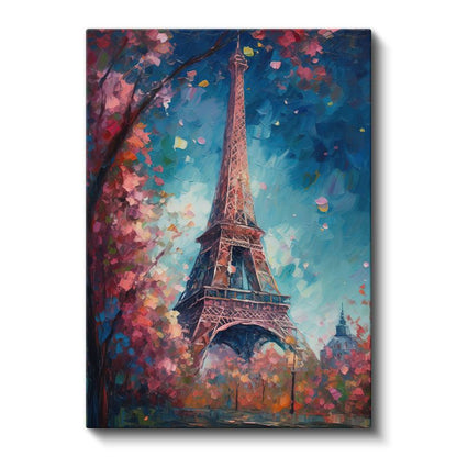 Eyfel Kulesi - Sonbahar Renkleri Kanvas Tablo