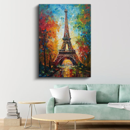 Eyfel Kulesi - Renkli İzlenimler Kanvas Tablo