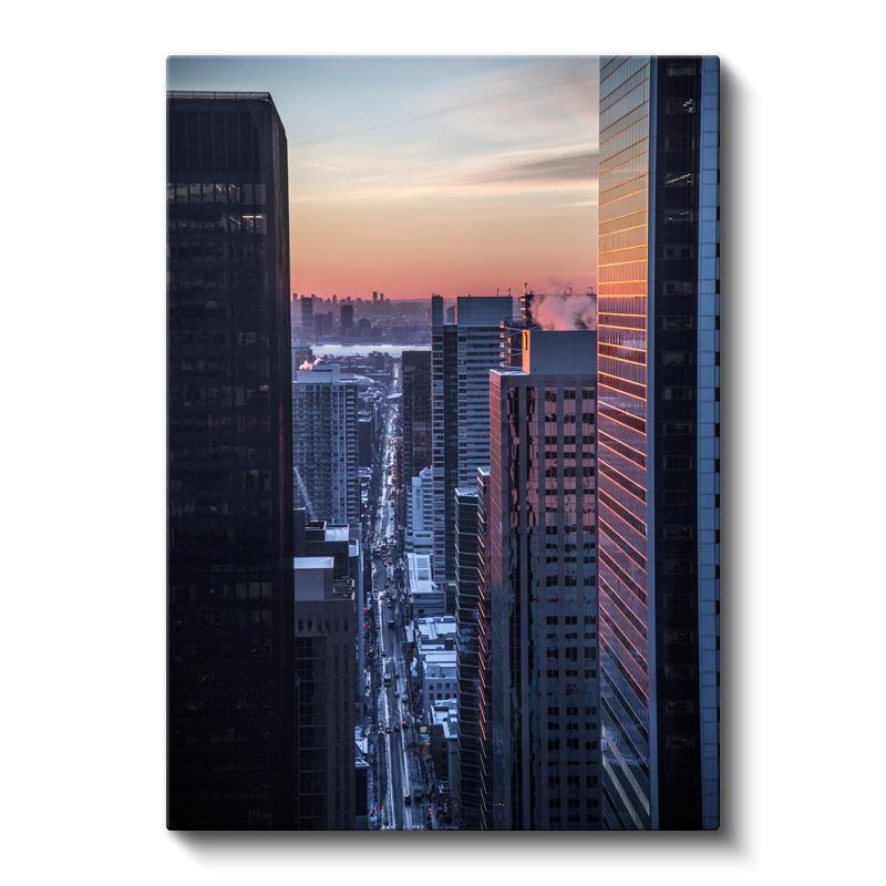 Gökdelenler Arası - Gün Batımı Sokakları Kanvas Tablo