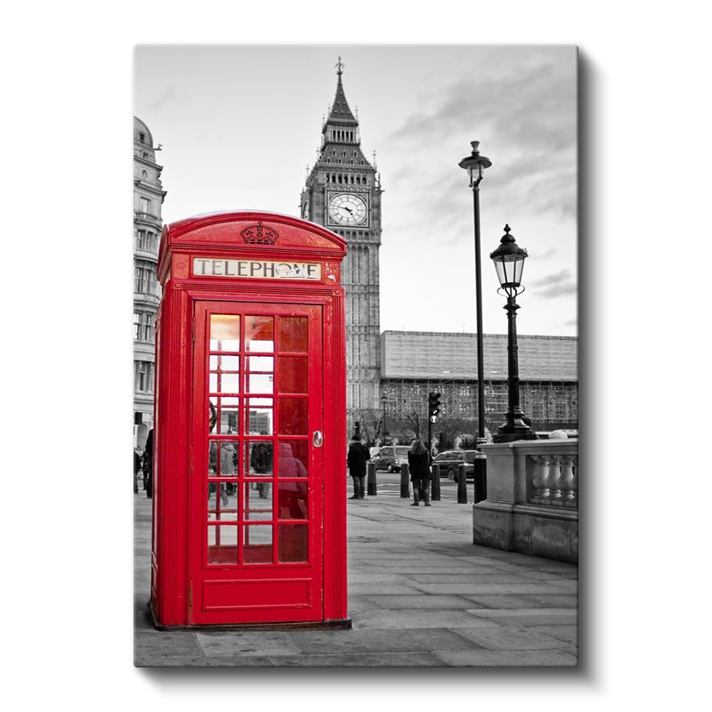 Londra Telefon Kulübesi - İkonik Kırmızı Kanvas Tablo