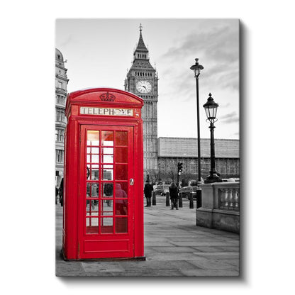 Londra Telefon Kulübesi - İkonik Kırmızı Kanvas Tablo