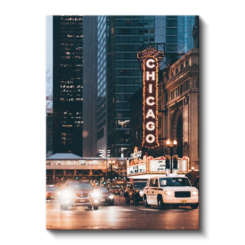 Chicago Tiyatrosu - Gece Işıltısı Kanvas Tablo