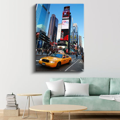Times Meydanı - Sarı Taksi Kanvas Tablo