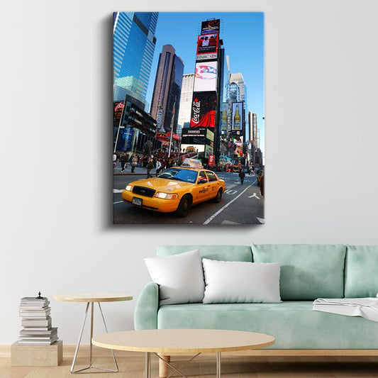 Times Meydanı - Sarı Taksi Kanvas Tablo