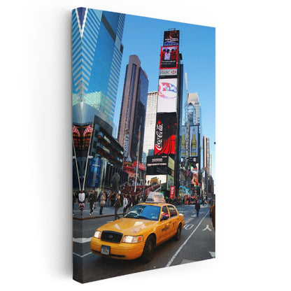 Times Meydanı - Sarı Taksi Kanvas Tablo