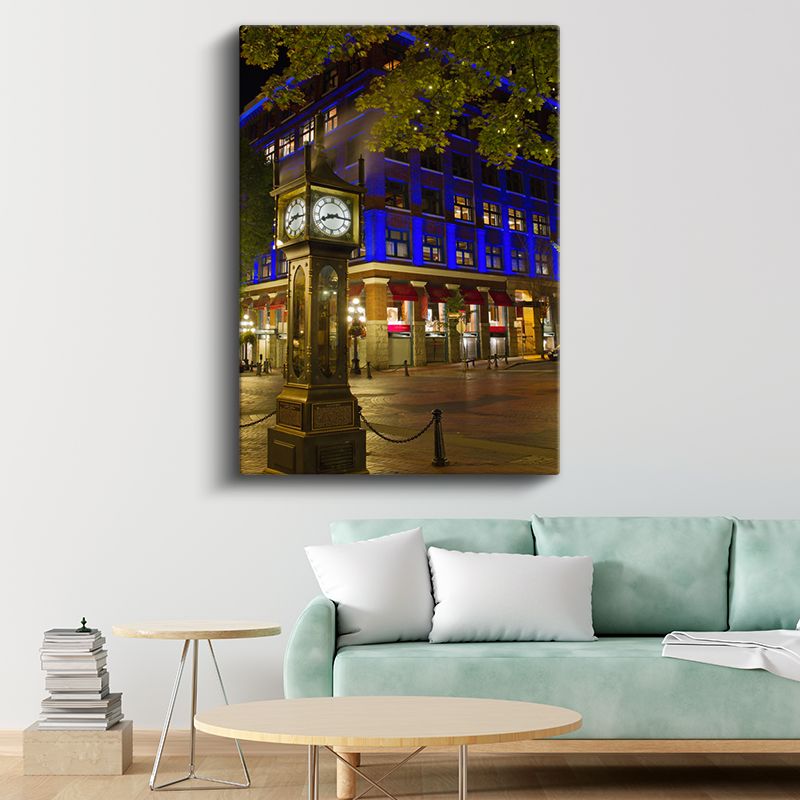 Tarihi Saat Kulesi - Gece Işıkları Kanvas Tablo