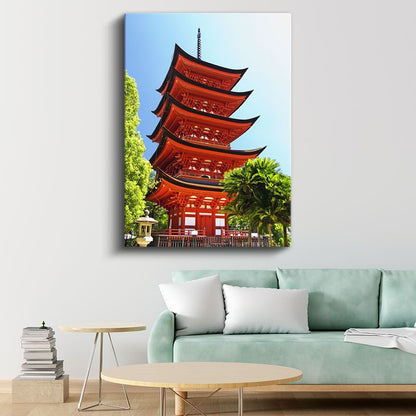 Japon Pagodası - Geleneksel Mimari Kanvas Tablo