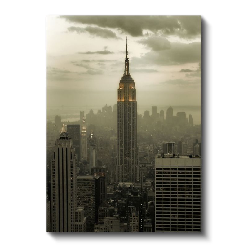 Empire State - Sisli Manhattan Kanvas Tablo
