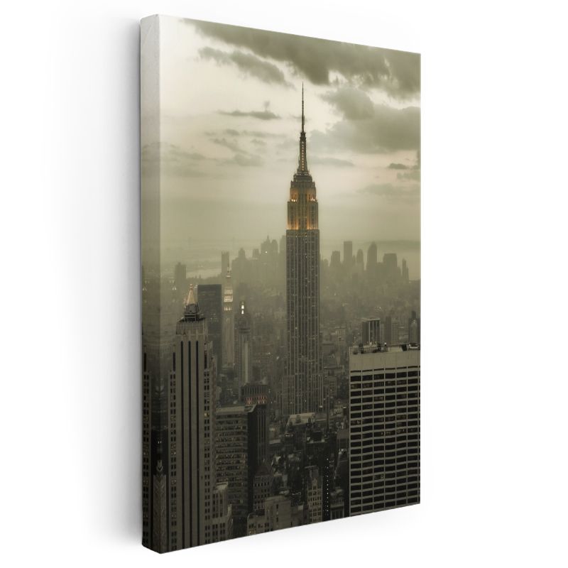 Empire State - Sisli Manhattan Kanvas Tablo