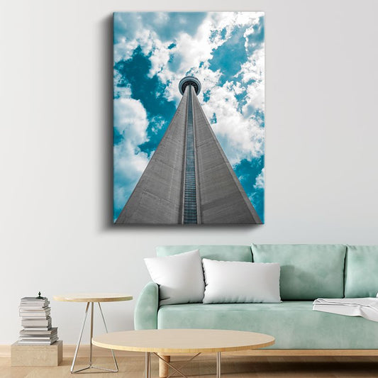 CN Tower - Bulutlar Arasında Kanvas Tablo