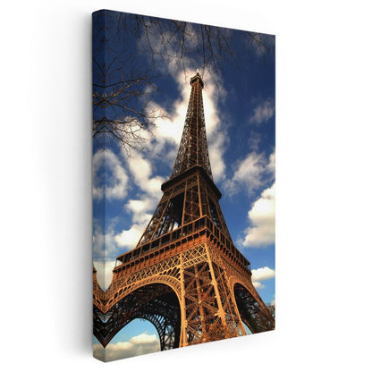 Eyfel Kulesi - Mavi Gökyüzü Altında Kanvas Tablo