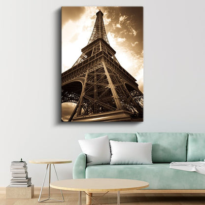 Eyfel Kulesi - Sepya Tonları Kanvas Tablo