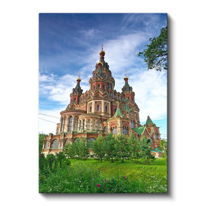 Rus Kilisesi - Renkli Kubbeler Kanvas Tablo