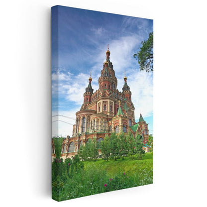 Rus Kilisesi - Renkli Kubbeler Kanvas Tablo