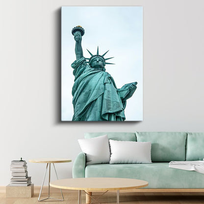 Özgürlük Heykeli - Yakın Çekim Kanvas Tablo