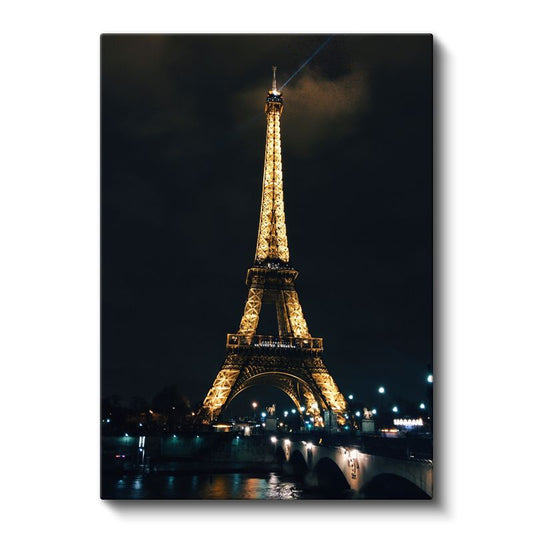 Eyfel Kulesi - Gece Işıltısı Kanvas Tablo