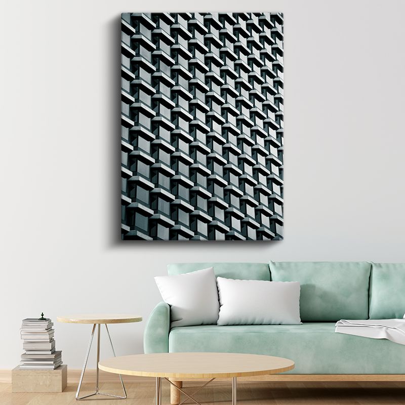 Modern Mimari - Geometrik Cephe Kanvas Tablo