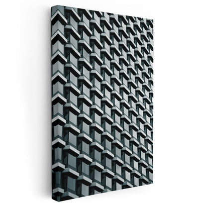 Modern Mimari - Geometrik Cephe Kanvas Tablo