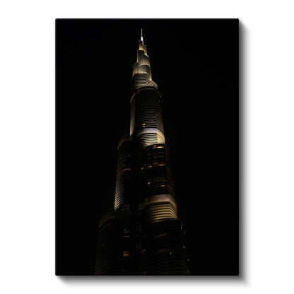 Burj Khalifa - Gece Silüeti Kanvas Tablo
