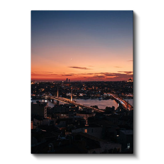 İstanbul Manzarası - Gün Batımı Kanvas Tablo