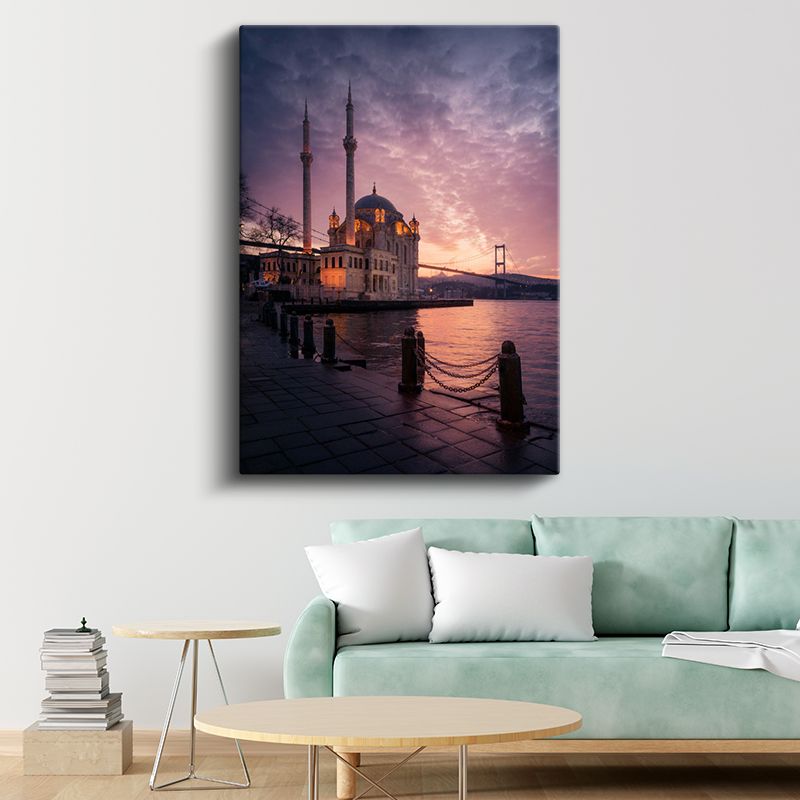 Ortaköy Camii - Gün Batımı Manzarası Kanvas Tablo