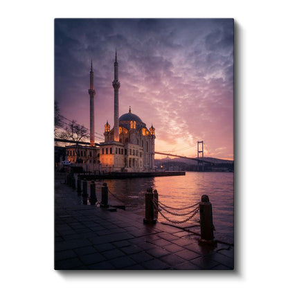 Ortaköy Camii - Gün Batımı Manzarası Kanvas Tablo