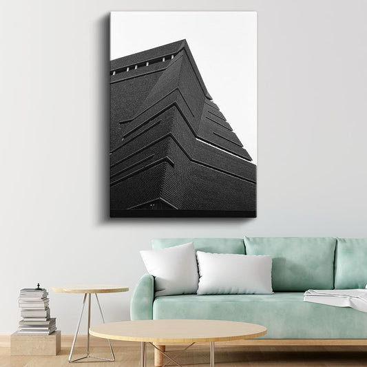 Modern Mimari - Minimalist Hatlar Kanvas Tablo