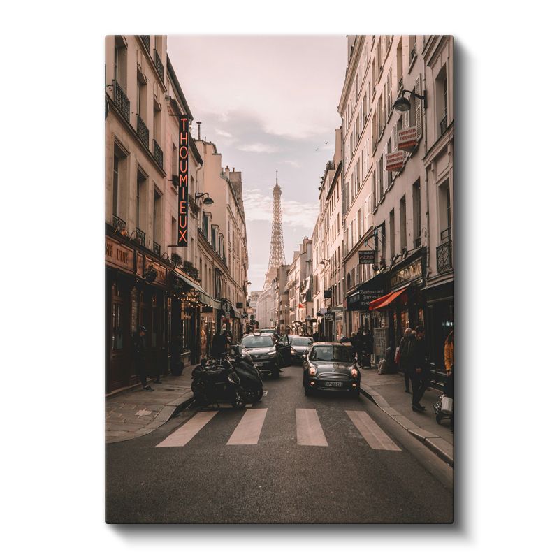 Paris Sokakları - Eyfel Manzarası Kanvas Tablo
