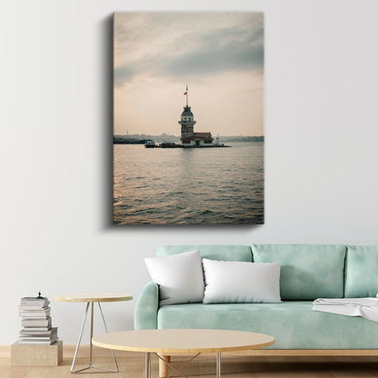 Kız Kulesi - İstanbul Boğazı Kanvas Tablo