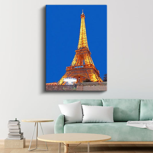 Eyfel Kulesi - Gece Işıltısı Kanvas Tablo