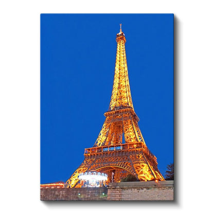 Eyfel Kulesi - Gece Işıltısı Kanvas Tablo