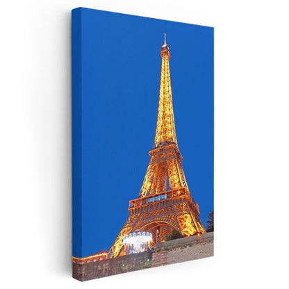 Eyfel Kulesi - Gece Işıltısı Kanvas Tablo