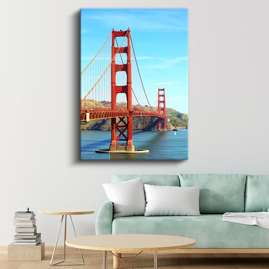 Golden Gate Köprüsü - İkonik Kırmızı Kanvas Tablo