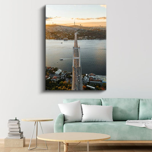 Boğaziçi Köprüsü - Havadan Görünüm Kanvas Tablo