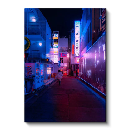 Tokyo Sokakları - Neon Işıklar Kanvas Tablo