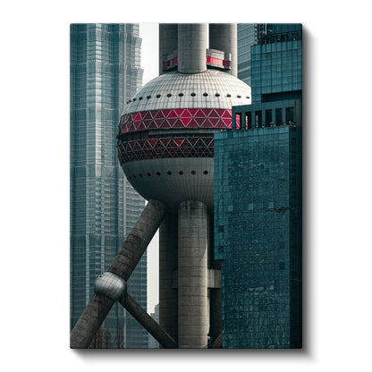 Oriental Pearl Kulesi - Şanghay'ın Fütüristik Simgesi Kanvas Tablo