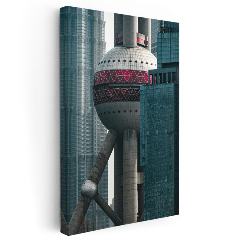 Oriental Pearl Kulesi - Şanghay'ın Fütüristik Simgesi Kanvas Tablo
