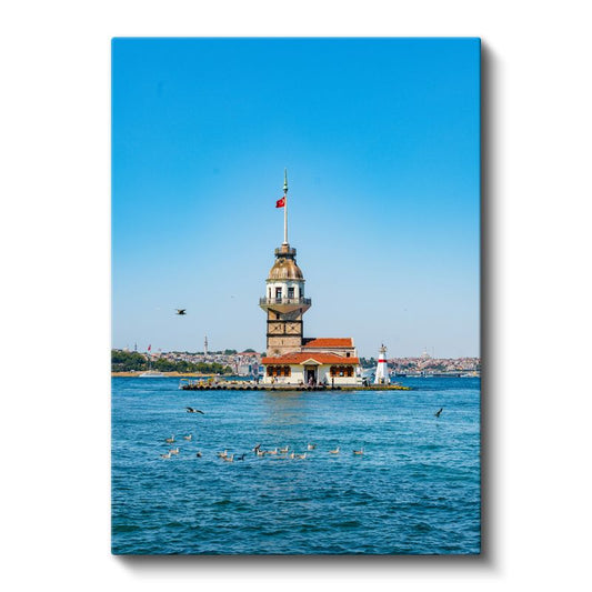 Kız Kulesi - İstanbul'un Masmavi Deniz Feneri Kanvas Tablo