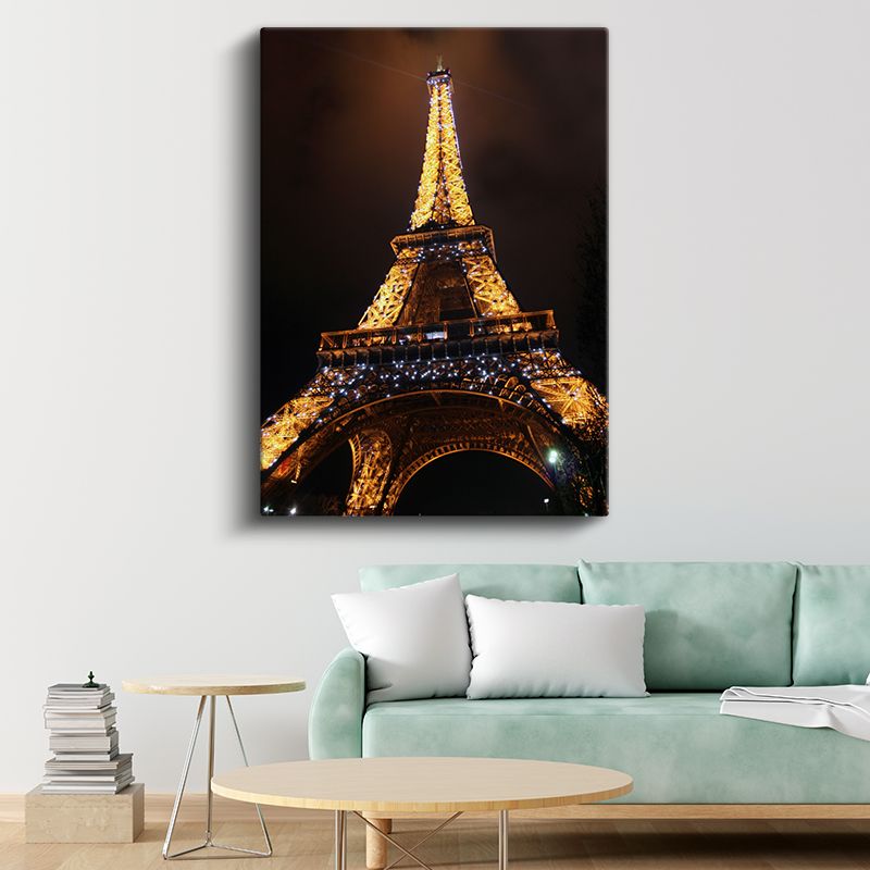 Eyfel Kulesi - Gece Işıltısında Paris Simgesi Kanvas Tablo