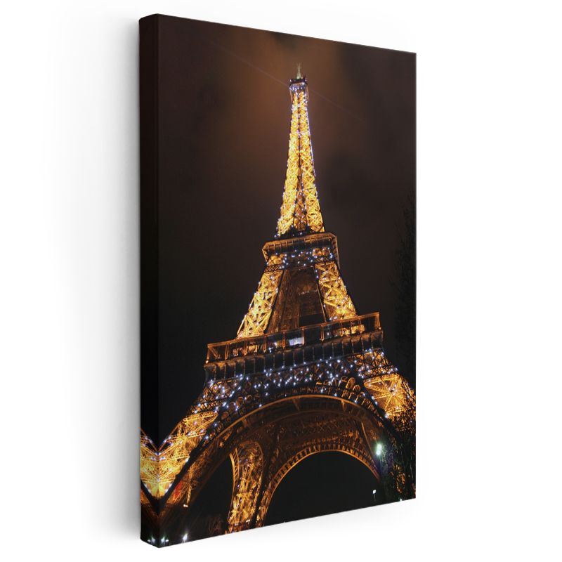 Eyfel Kulesi - Gece Işıltısında Paris Simgesi Kanvas Tablo
