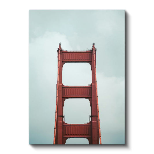 Golden Gate - Kızıl Kule Silüeti Kanvas Tablo