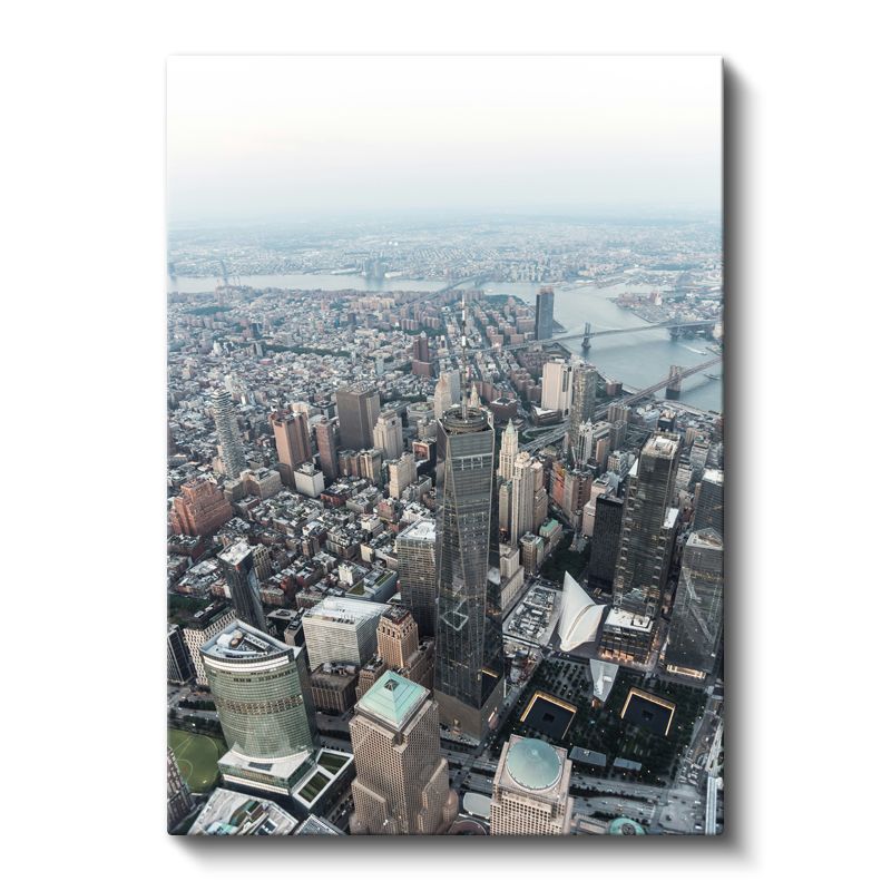 Manhattan Silueti - Kuşbakışı Metropol Manzarası Kanvas Tablo